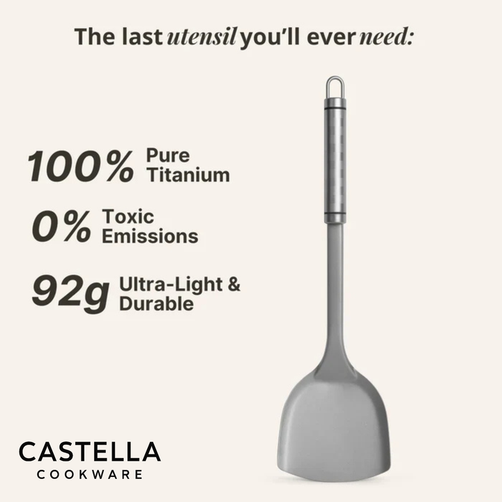 Titanium Hammered Pan + Utensil