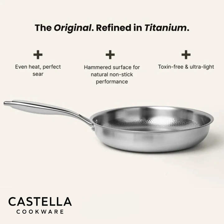 Titanium Hammered Pan + Utensil